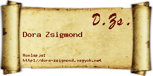 Dora Zsigmond névjegykártya