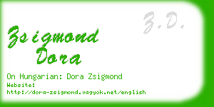 zsigmond dora business card